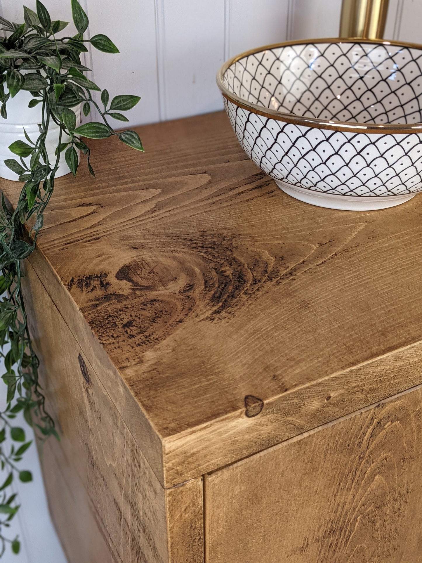 THE OTTAWA / A Handmade Solid Wood Bathroom Vanity Unit With Tapered Legs