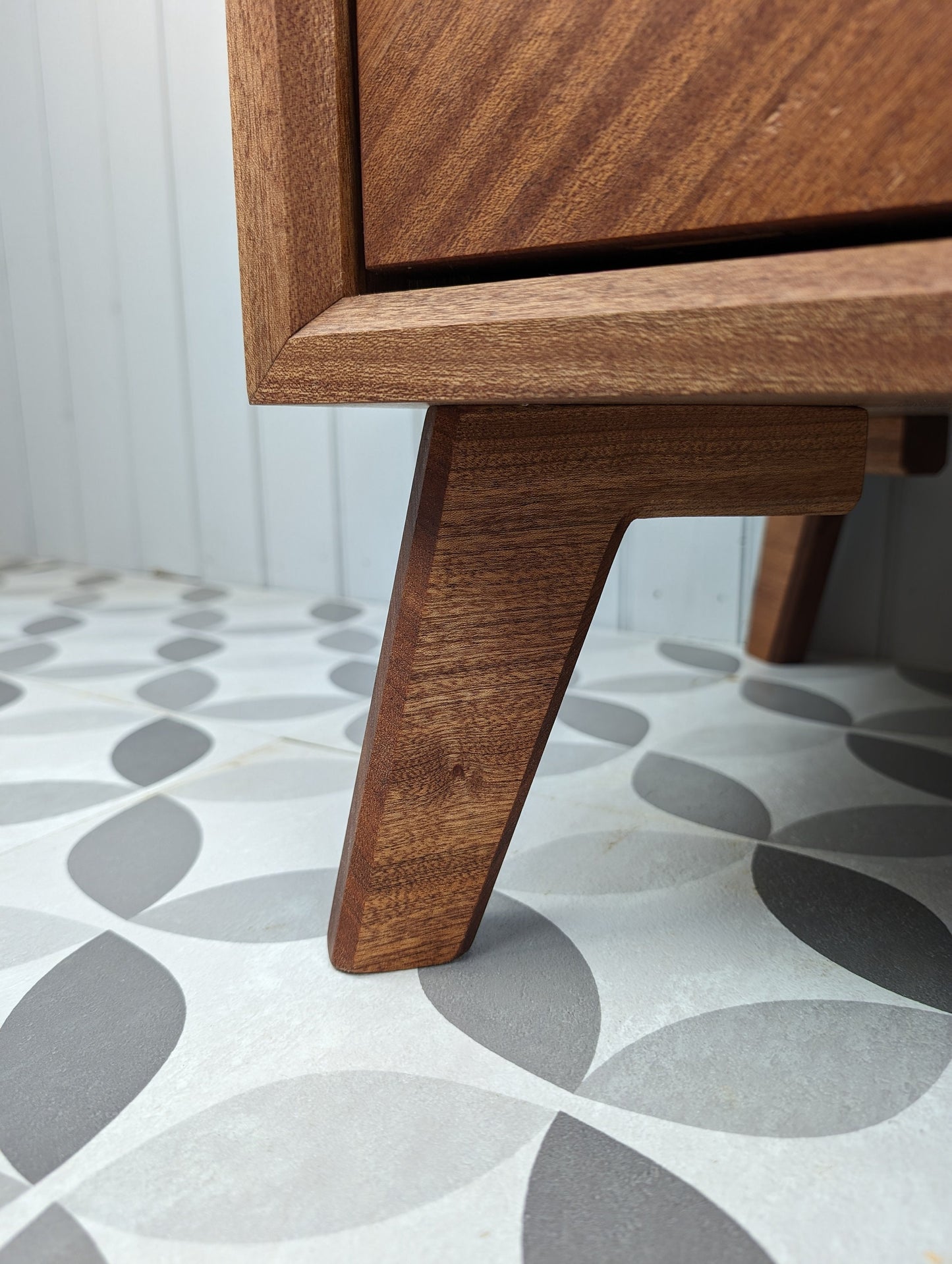 THE ABBOTSFORD  / A Handmade Solid Hardwood Bathroom Vanity Unit In The Mid Century Modern Style.
