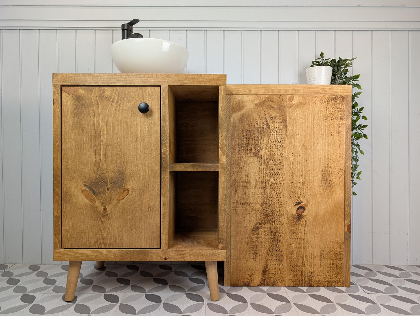 THE VANCOUVER / A Handmade Solid Wood Bathroom Cistern Housing.