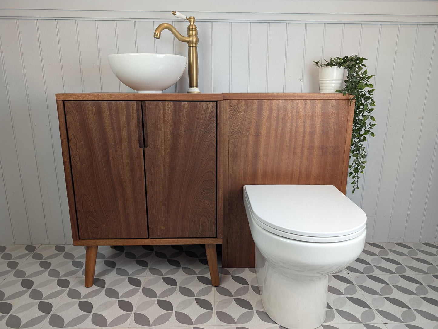 THE TORONTO / A Handmade Solid Sapele Bathroom Cistern Housing.