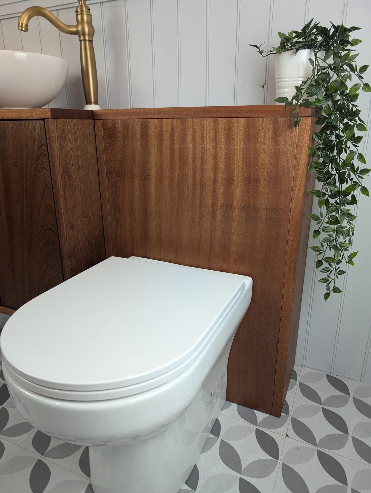 THE TORONTO / A Handmade Solid Sapele Bathroom Cistern Housing.