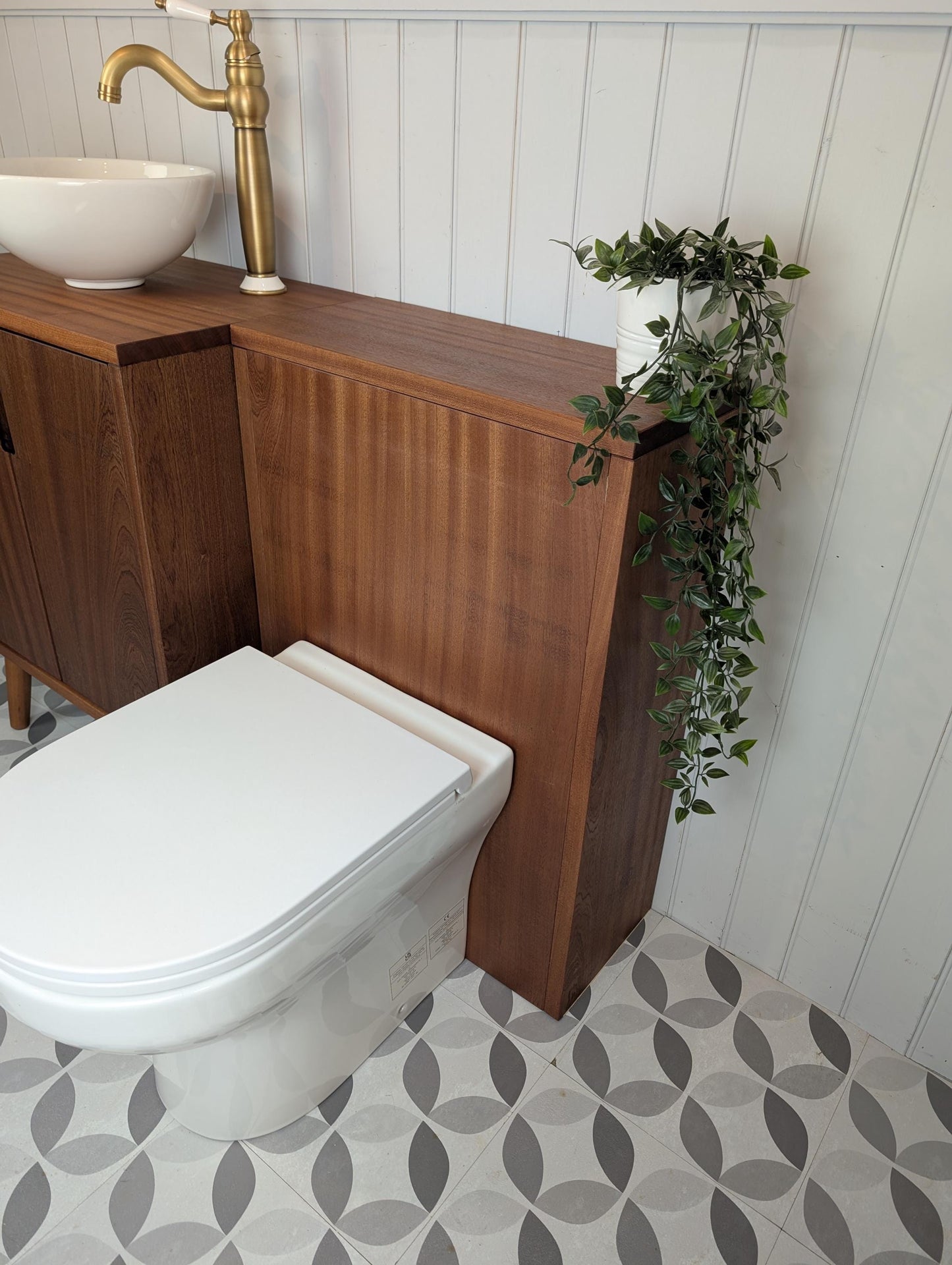 THE TORONTO / A Handmade Solid Sapele Bathroom Cistern Housing.
