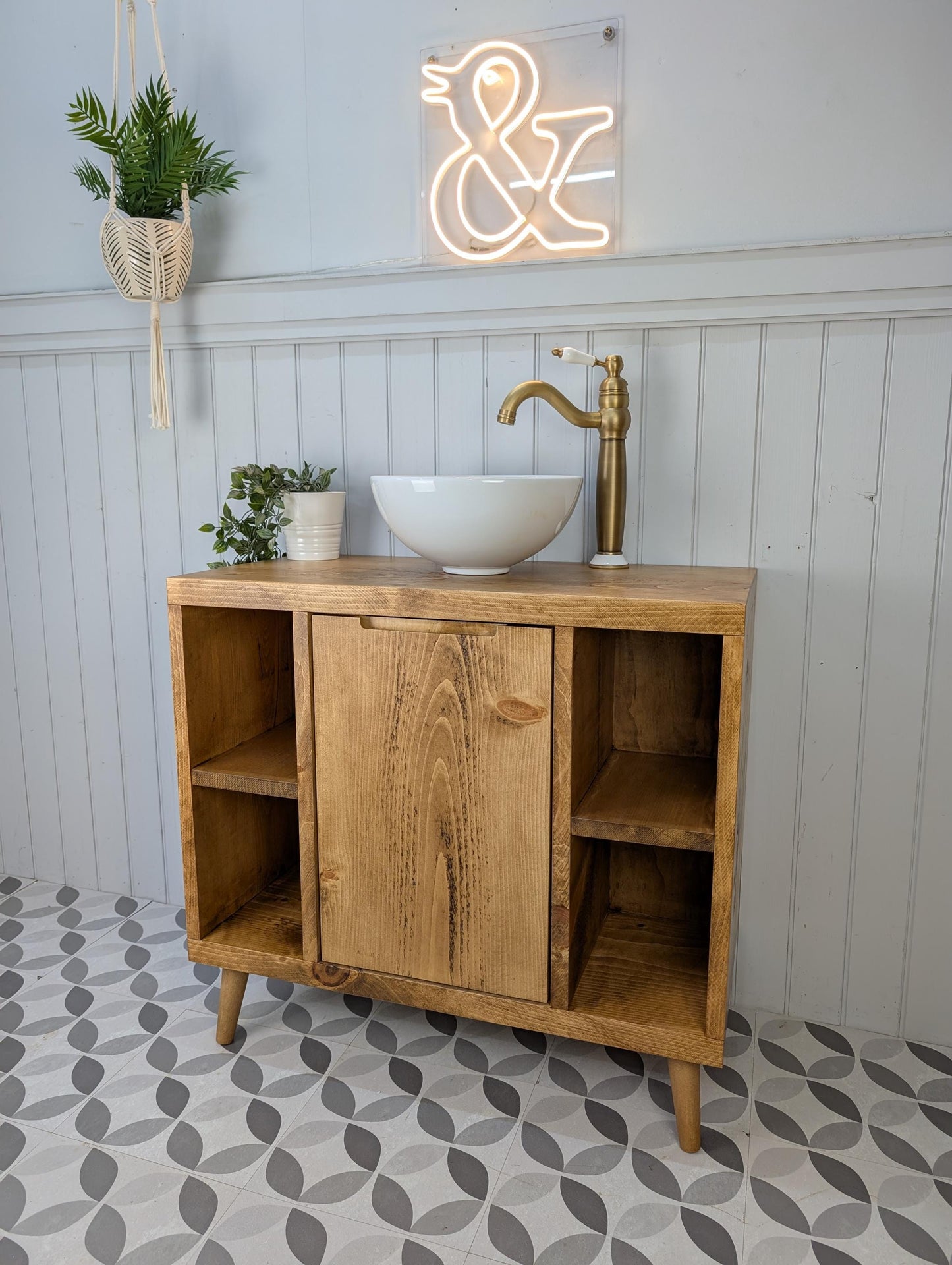 THE BRUNSWICK / A Handmade Solid Wood Bathroom Vanity Unit