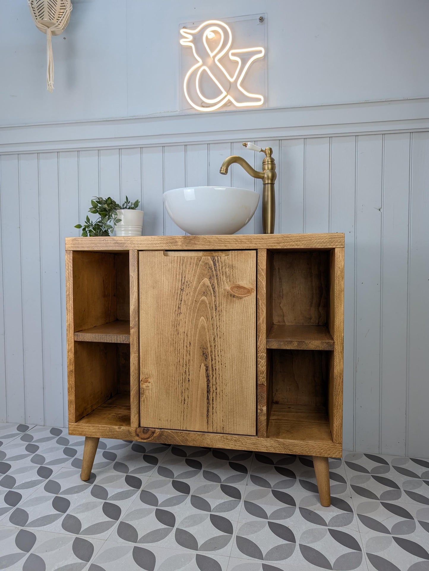 THE BRUNSWICK / A Handmade Solid Wood Bathroom Vanity Unit
