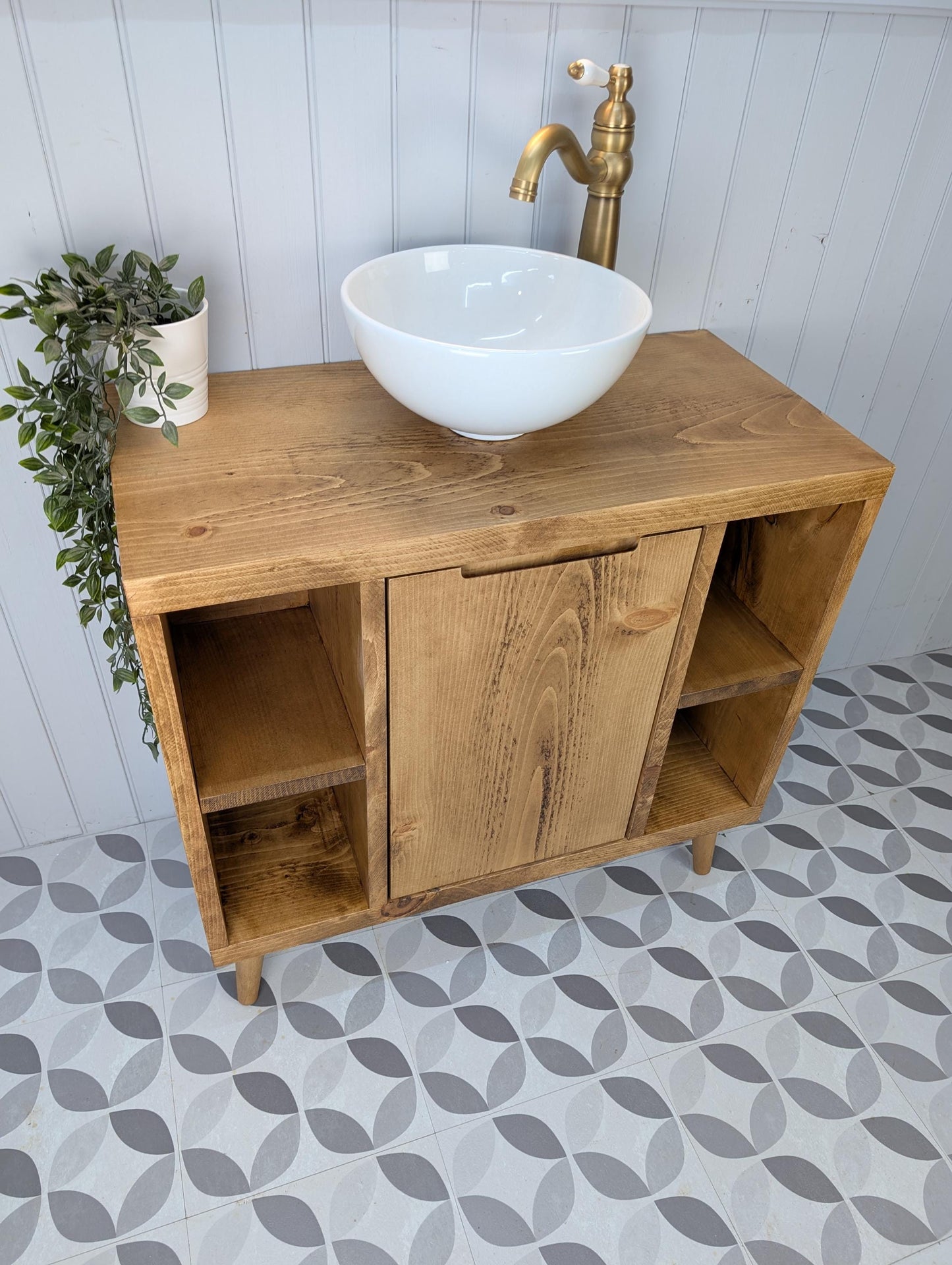 THE BRUNSWICK / A Handmade Solid Wood Bathroom Vanity Unit