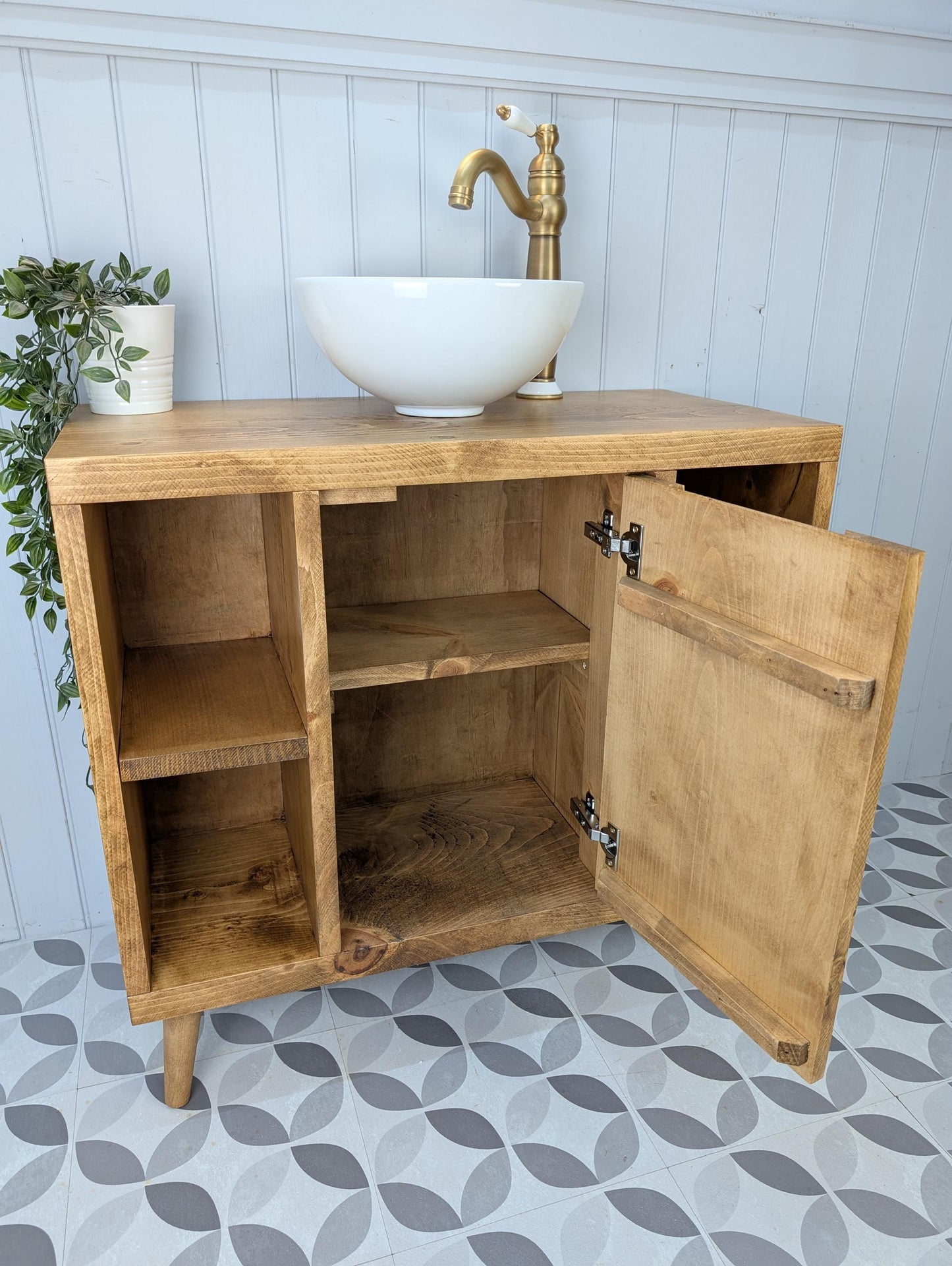 THE BRUNSWICK / A Handmade Solid Wood Bathroom Vanity Unit