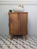 THE BRAMPTON / A Handmade Solid Hardwood Bathroom Vanity Unit With Tapered Legs