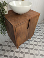 THE BRAMPTON / A Handmade Solid Hardwood Bathroom Vanity Unit With Tapered Legs