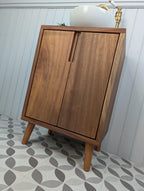 THE BRAMPTON / A Handmade Solid Hardwood Bathroom Vanity Unit With Tapered Legs