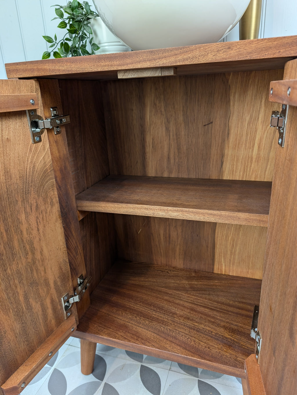 THE BRAMPTON / A Handmade Solid Hardwood Bathroom Vanity Unit With Tapered Legs