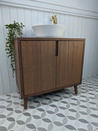 THE BRAMPTON / A Handmade Solid Hardwood Bathroom Vanity Unit With Tapered Legs