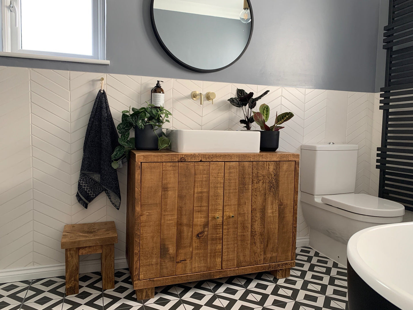 THE KINGSTON / A Handmade Solid Wood Bathroom Vanity Unit