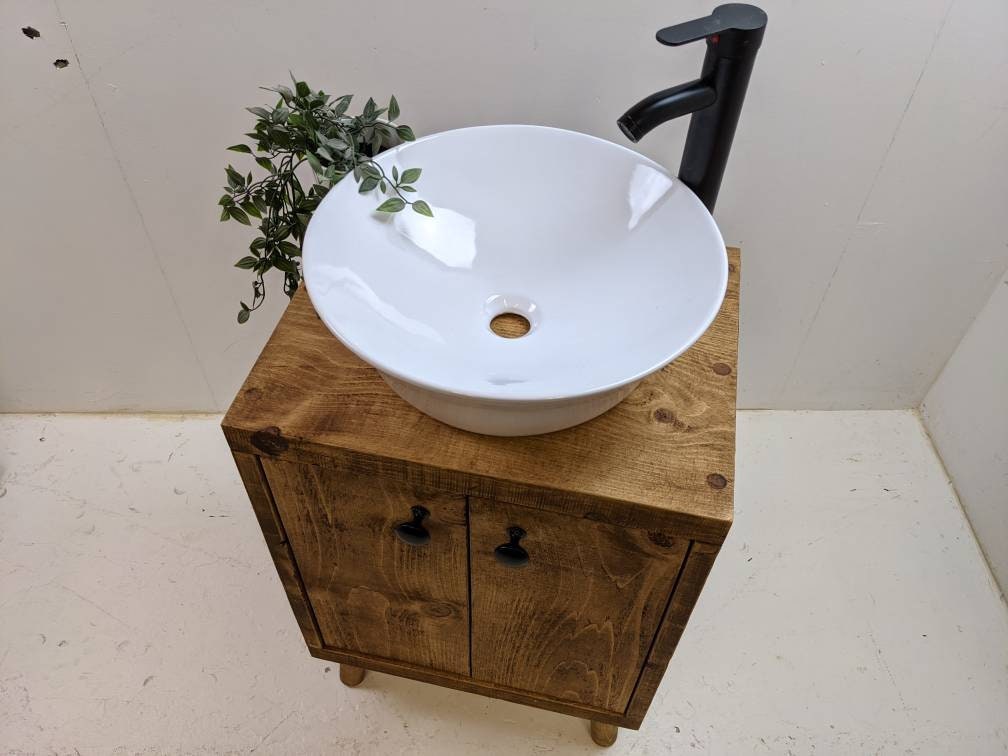 THE QUEBEC/ A Handmade Solid Wood Bathroom Vanity Unit