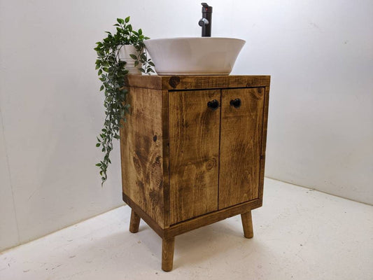 THE QUEBEC/ A Handmade Solid Wood Bathroom Vanity Unit