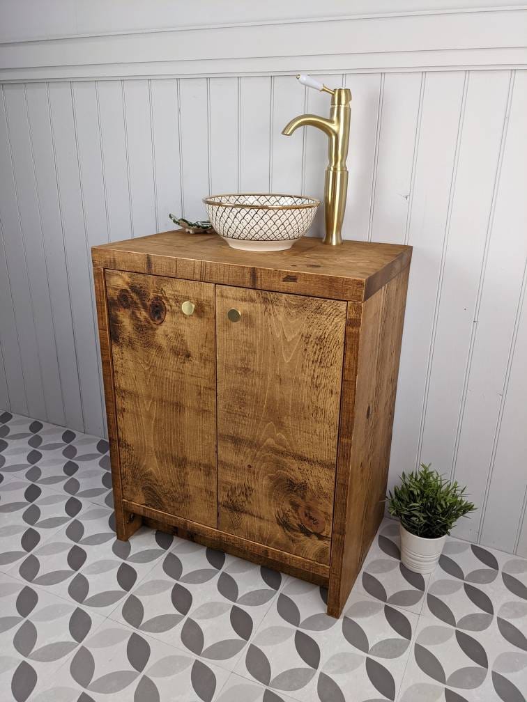 THE MONTREAL / A Handmade Solid Wood Bathroom Vanity Unit