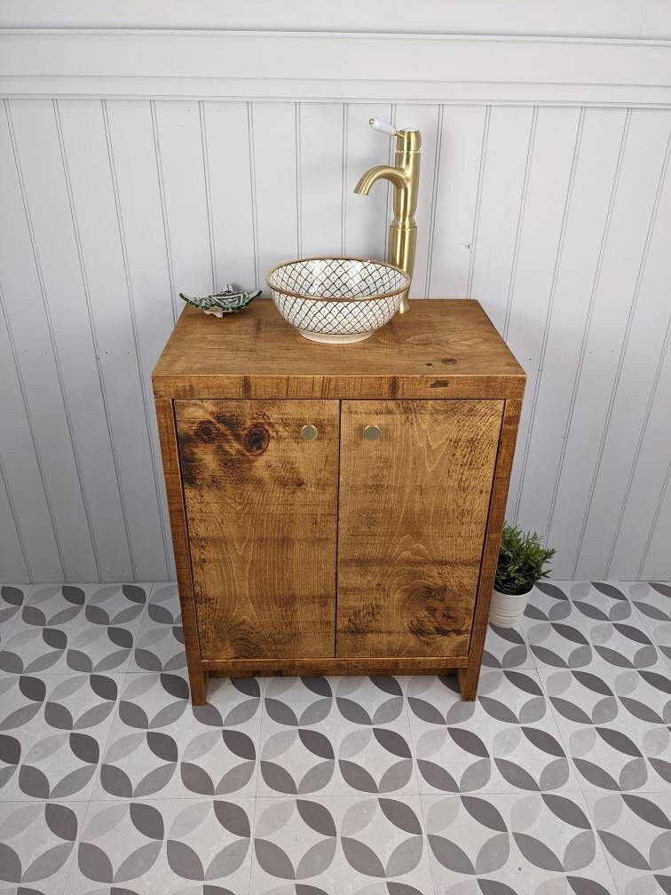 THE MONTREAL / A Handmade Solid Wood Bathroom Vanity Unit