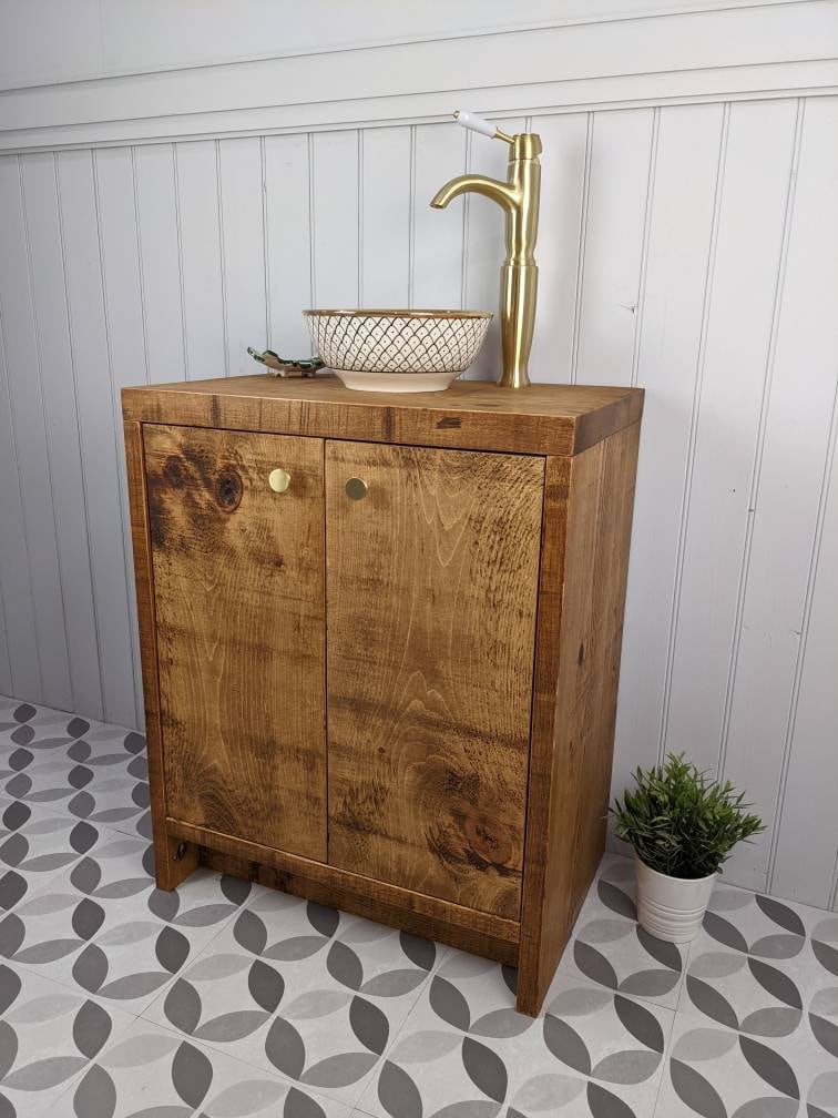 THE MONTREAL / A Handmade Solid Wood Bathroom Vanity Unit