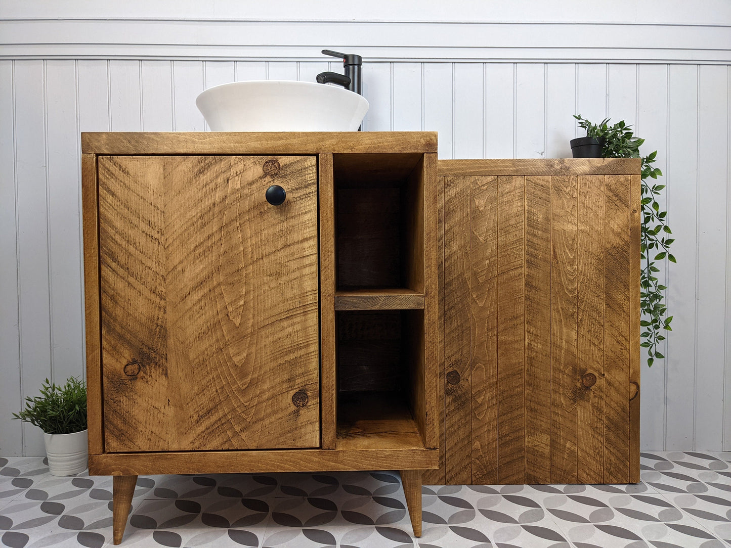 THE VANCOUVER / A Handmade Solid Wood Bathroom Combination Vanity Cistern Housing.