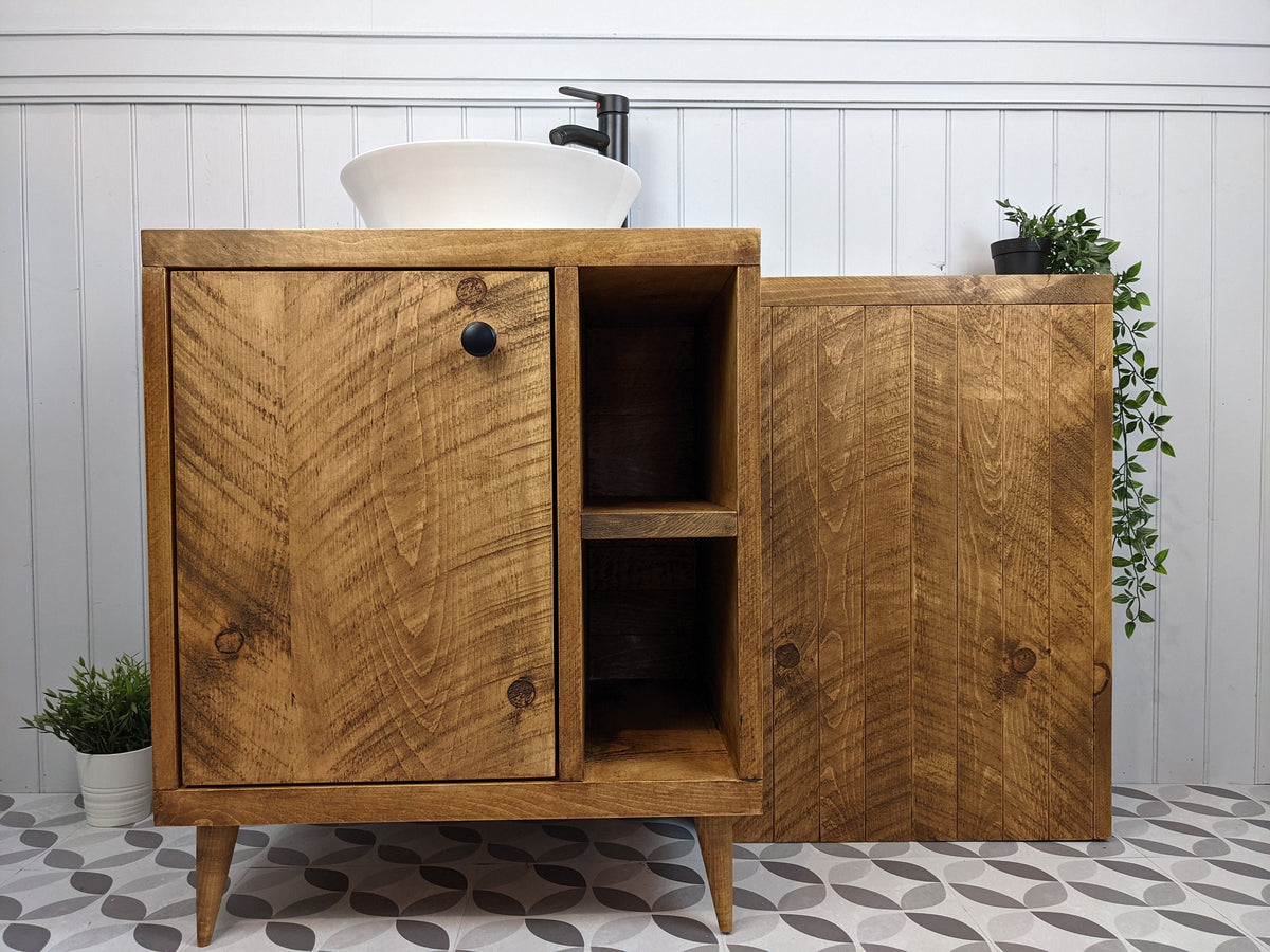 THE VANCOUVER / A Handmade Solid Wood Bathroom Cistern Housing.