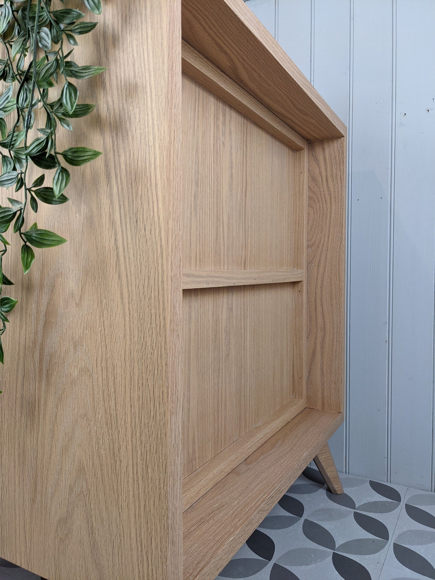 THE ABBOTSFORD/ A Handmade Solid Oak Bathroom Vanity Unit In The Mid Century Modern Style.