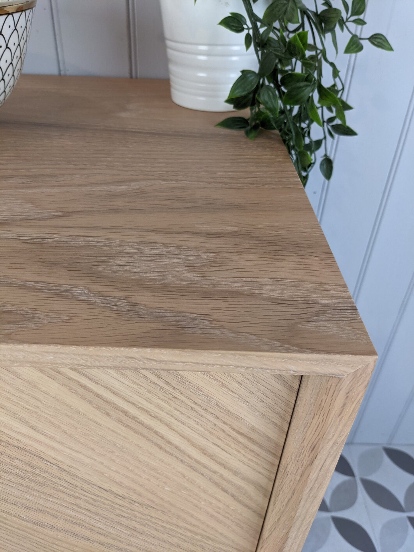 THE ABBOTSFORD/ A Handmade Solid Oak Bathroom Vanity Unit In The Mid Century Modern Style.