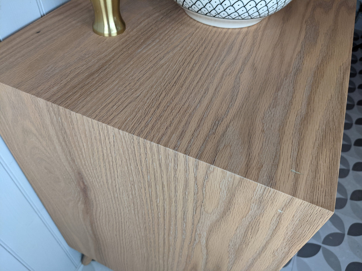 THE ABBOTSFORD/ A Handmade Solid Oak Bathroom Vanity Unit In The Mid Century Modern Style.