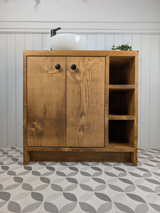 THE ALBERTA / A Handmade Solid Wood Bathroom Vanity Unit