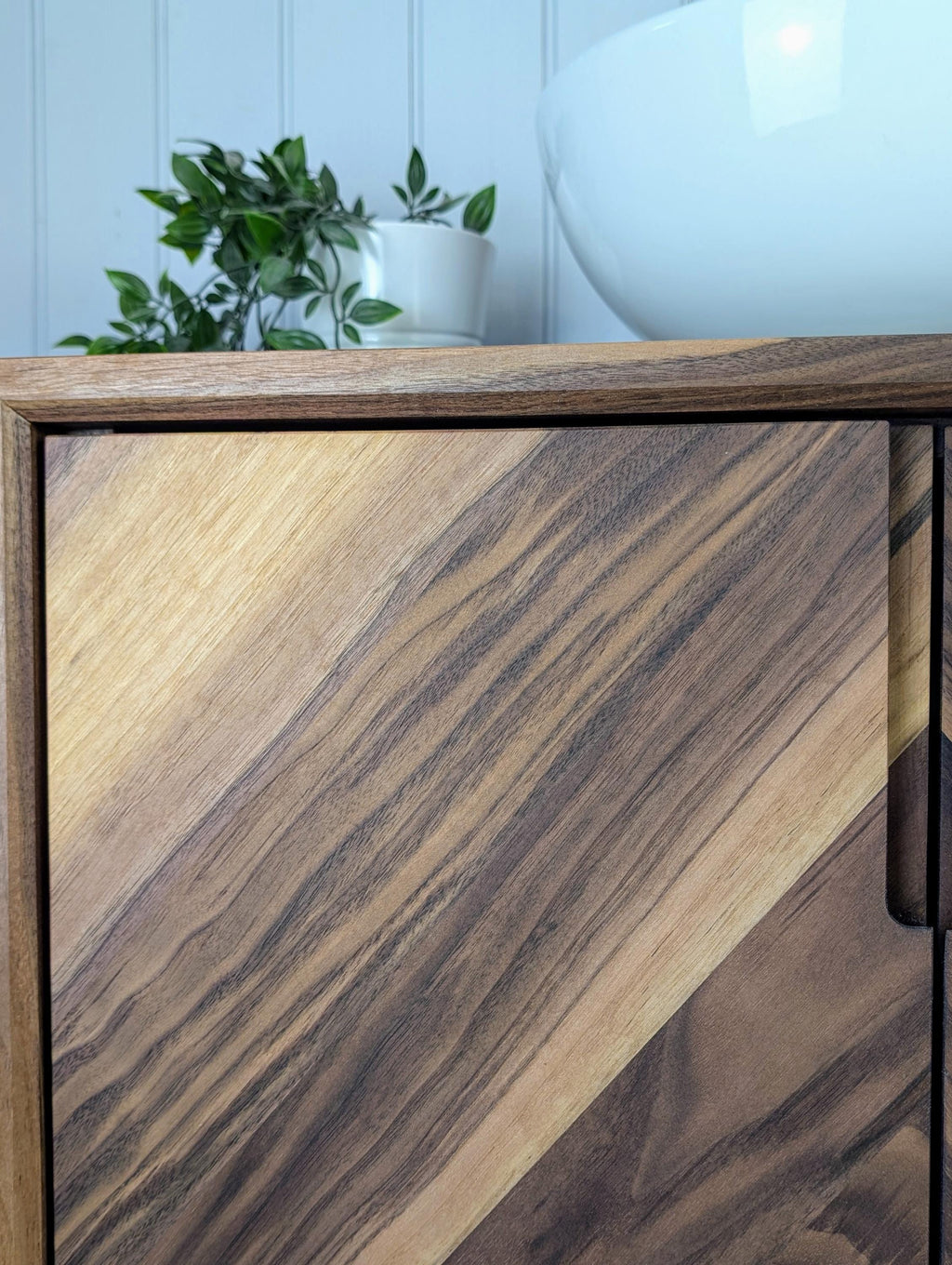 THE ABBOTSFORD  / A Handmade Solid Walnut Bathroom Vanity Unit In The Mid Century Modern Style.