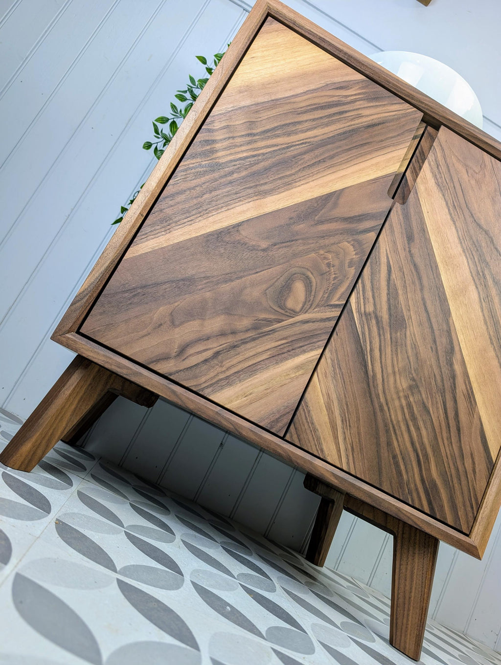 THE ABBOTSFORD  / A Handmade Solid Walnut Bathroom Vanity Unit In The Mid Century Modern Style.