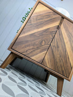 THE ABBOTSFORD  / A Handmade Solid Walnut Bathroom Vanity Unit In The Mid Century Modern Style.