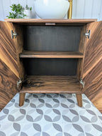 THE ABBOTSFORD  / A Handmade Solid Walnut Bathroom Vanity Unit In The Mid Century Modern Style.