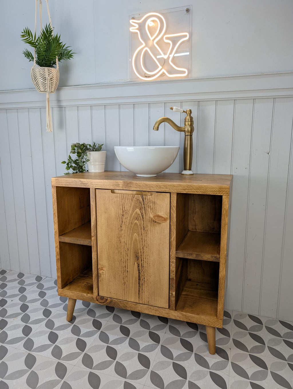 THE BRUNSWICK / A Handmade Solid Wood Bathroom Vanity Unit