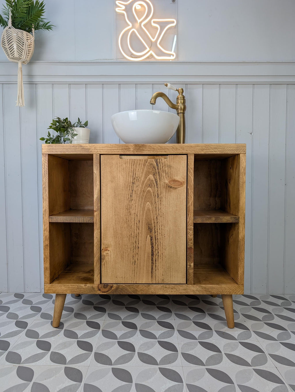 THE BRUNSWICK / A Handmade Solid Wood Bathroom Vanity Unit