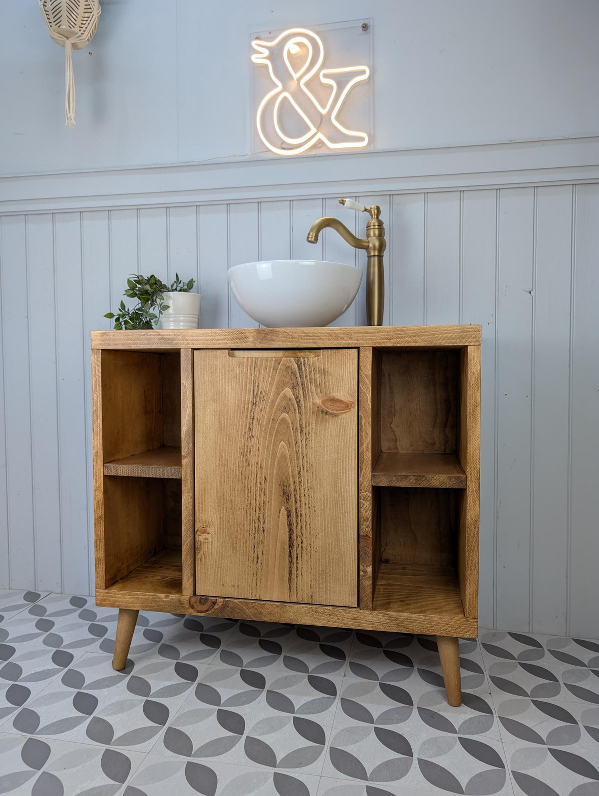 THE BRUNSWICK / A Handmade Solid Wood Bathroom Vanity Unit