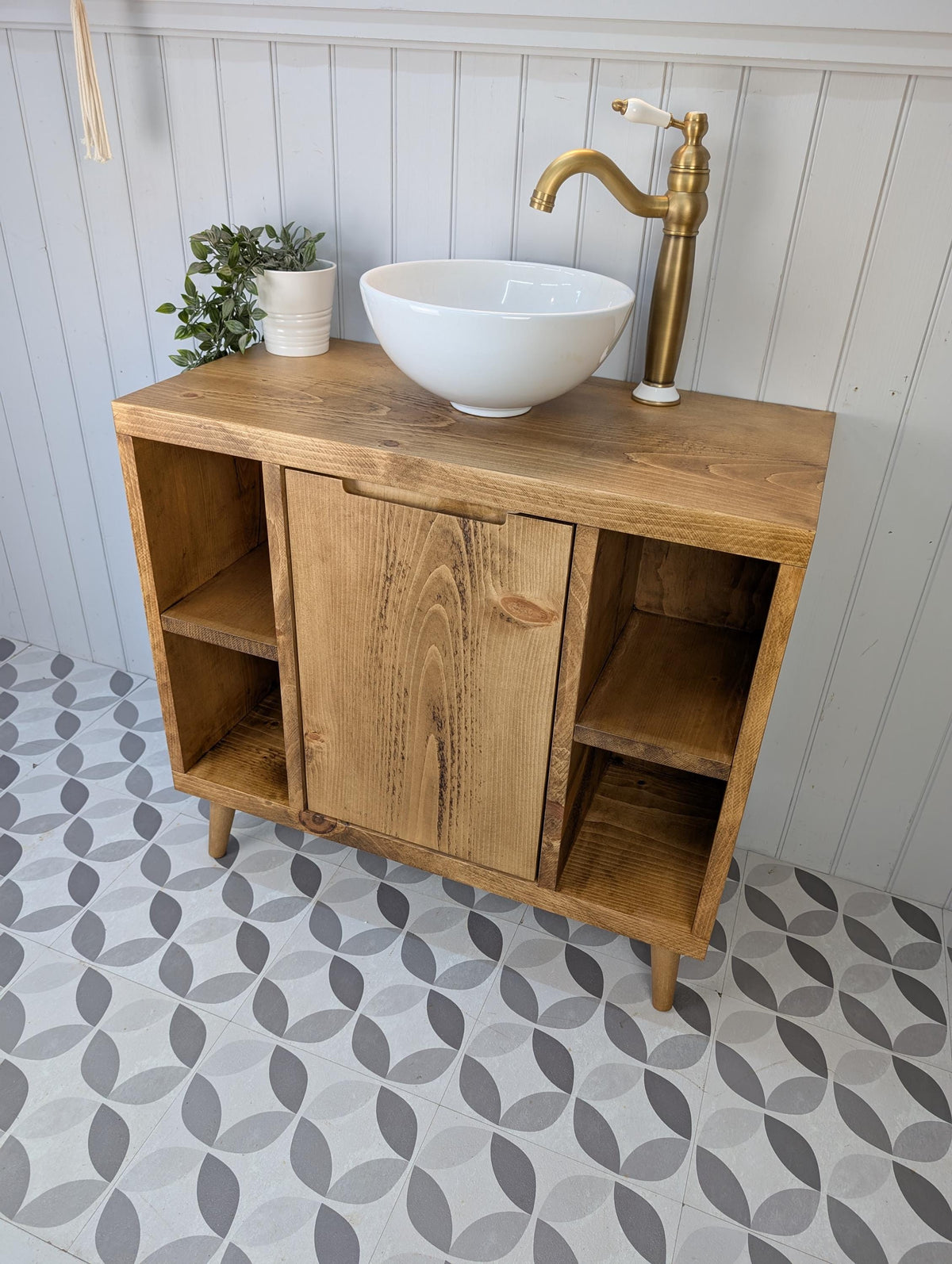 THE BRUNSWICK / A Handmade Solid Wood Bathroom Vanity Unit