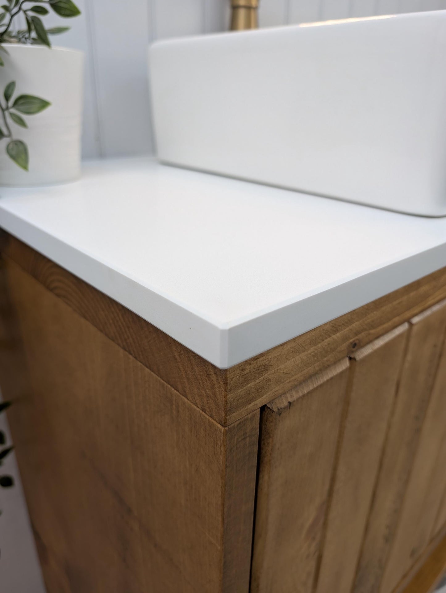 Quartz Vanity Unit Countertop in Pure White