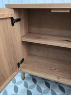 THE BRAMPTON / A Handmade Solid Oak Bathroom Vanity Unit With Tapered Legs