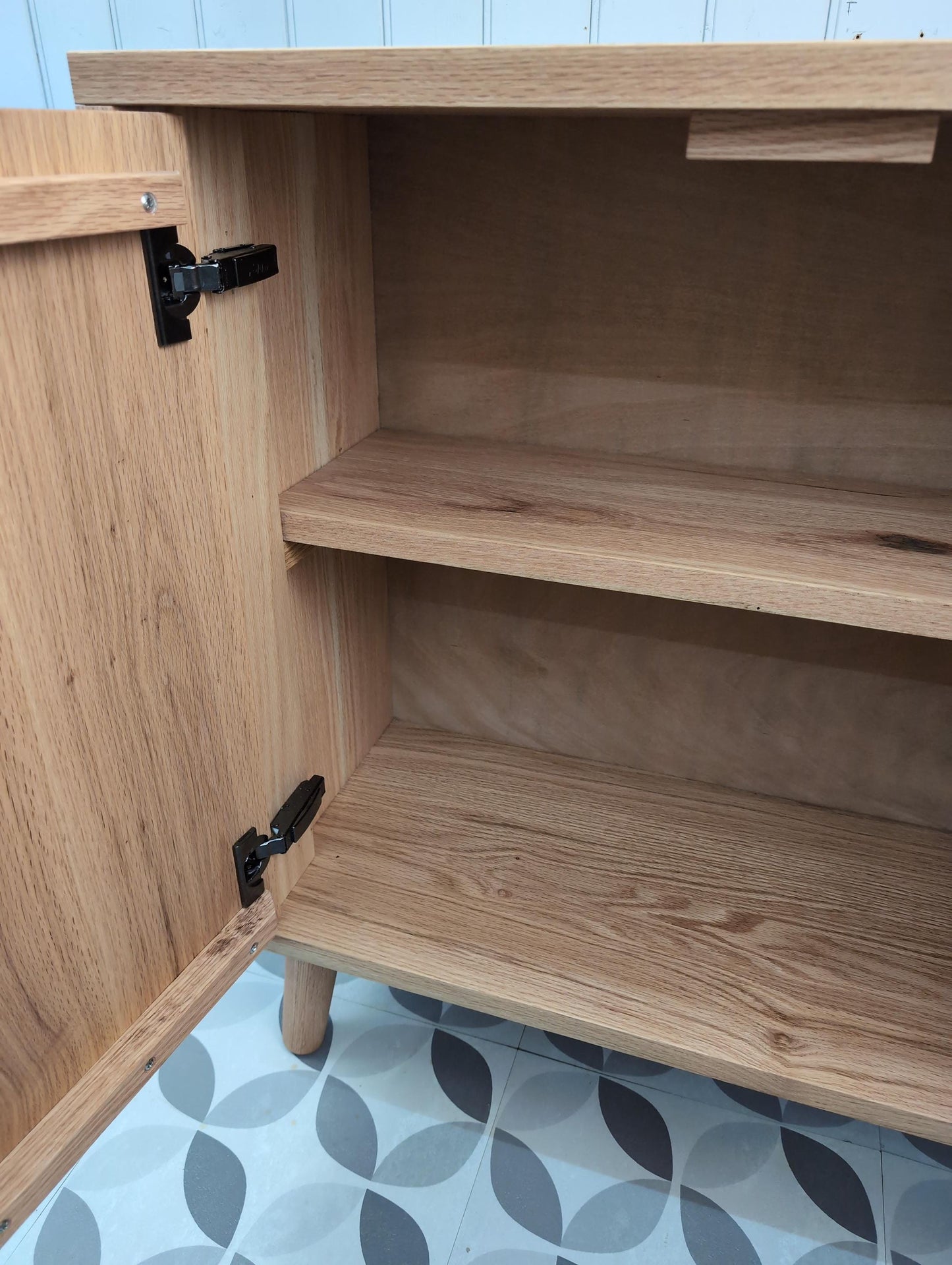 THE BRAMPTON / A Handmade Solid Oak Bathroom Vanity Unit With Tapered Legs